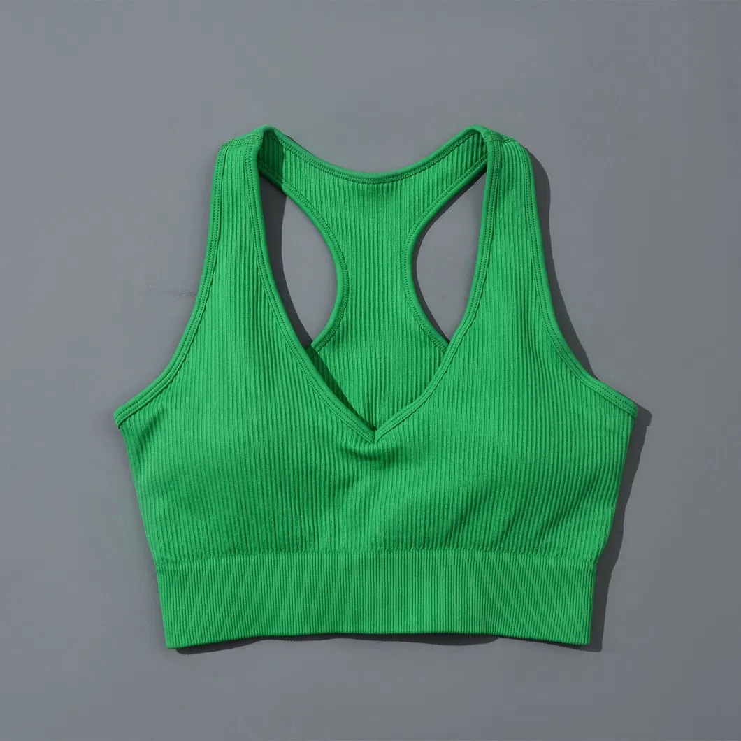 Buena calidad, grueso y fuerte tirante de hombro, sujetador de fitness con leggings de cintura alta a juego