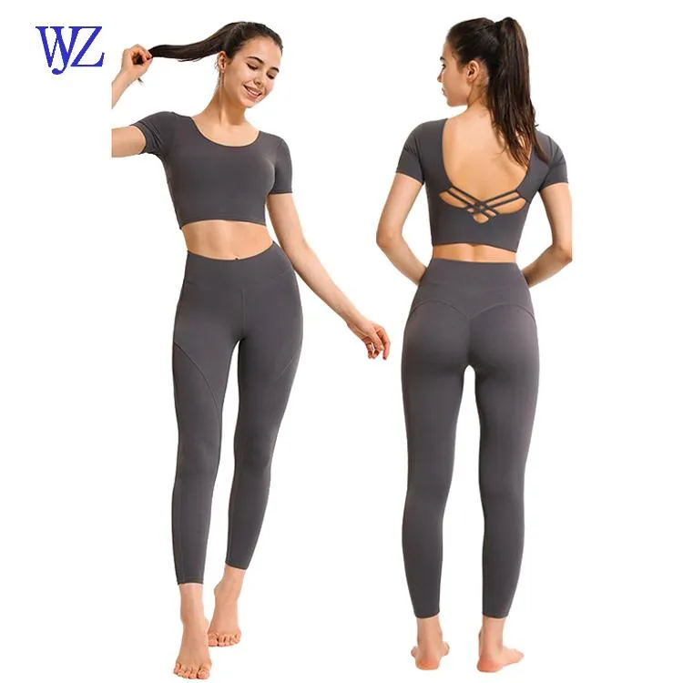 Mallas deportivas de compresión de cintura alta transpirables para mujeres, pantalones de yoga con fruncido