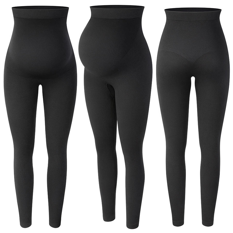 Leggings de yoga para maternidad personalizados de alta cintura, talla grande, ajuste slim, ultra suaves y transpirables, leggings de embarazo para mujeres