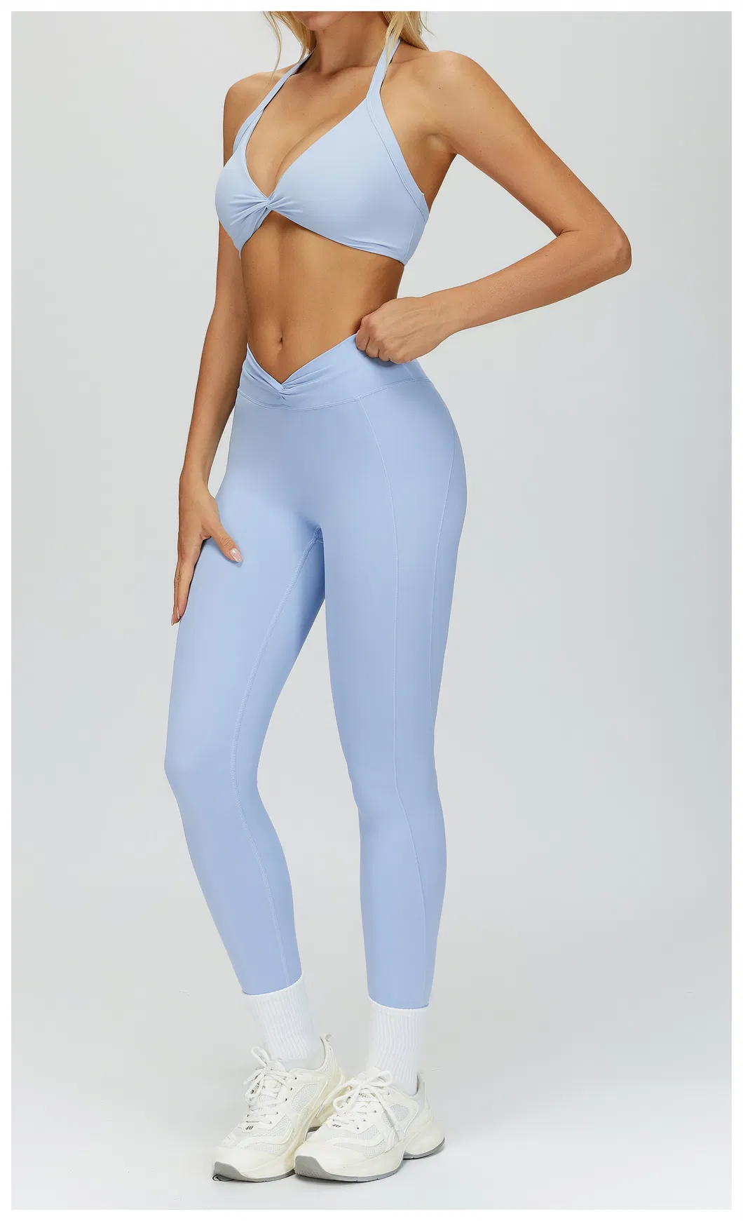 Mallas deportivas elásticas, esencial de moda para la ropa de fitness de mujeres modernas