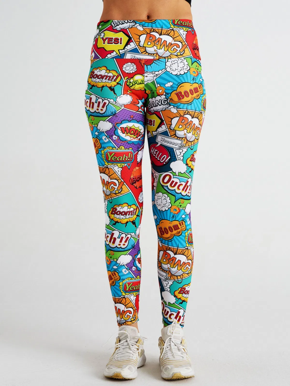 Leggings Personalizados con Estampado de Graffiti, Pantalones de Yoga para Mujeres, Pantalones Deportivos de Moda, Pantalones Ajustados Estampados