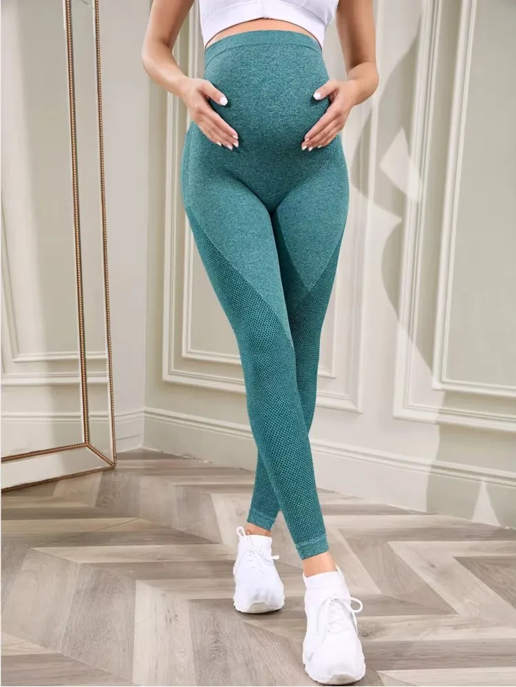 Ropa deportiva de maternidad, leggings de yoga de cintura alta, de longitud completa