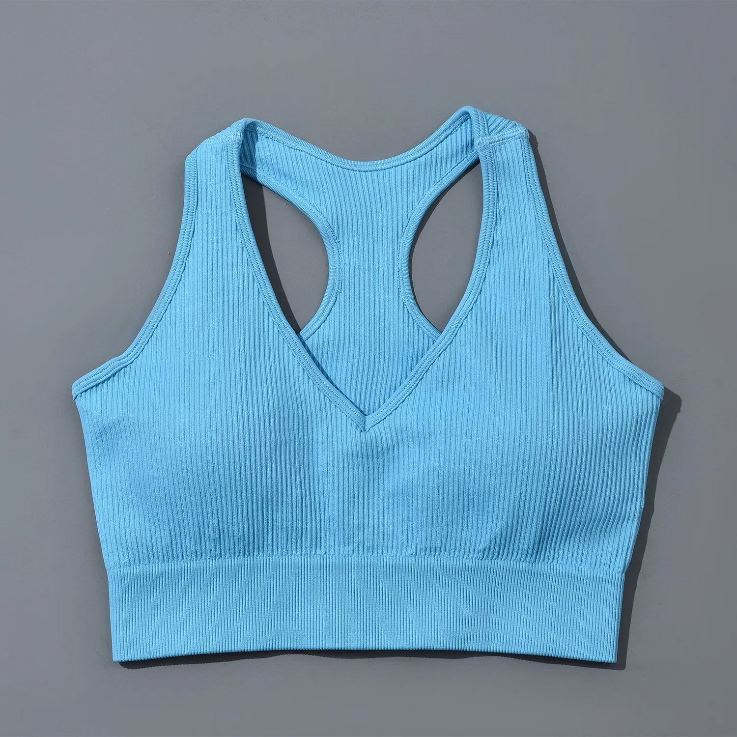 Buena calidad, grueso y fuerte tirante de hombro, sujetador de fitness con leggings de cintura alta a juego
