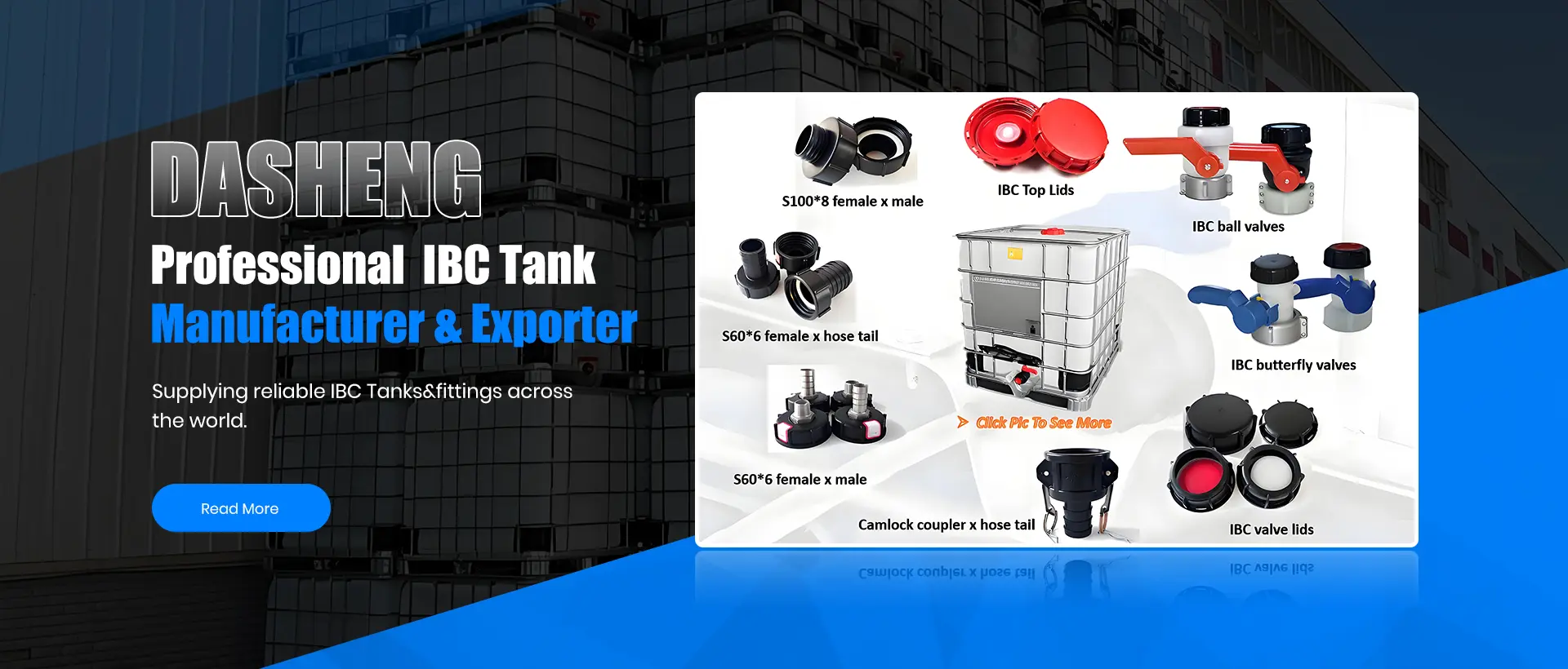 1000L IBC tank containers manufactured by Dasheng in Linyi, China