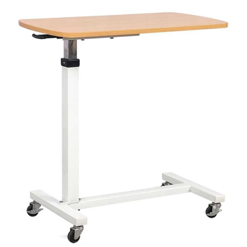 Nwh042 Number-Win Wholesale Wooden Height Adjustment Medical Dining Overbed Table