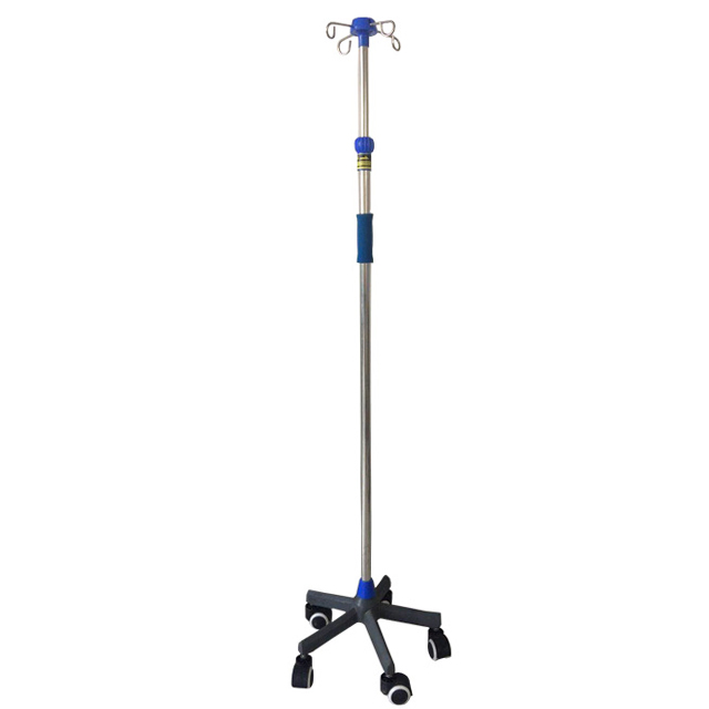 Stainless Steel Infusion IV Pole Drip Stand Hospital Furniture Medical Device