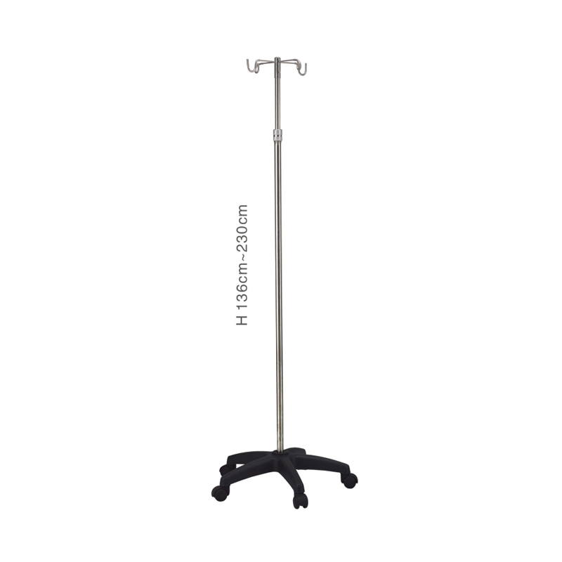 Clinic Patient Infusion Durable Metal IV Pole Drip Stand