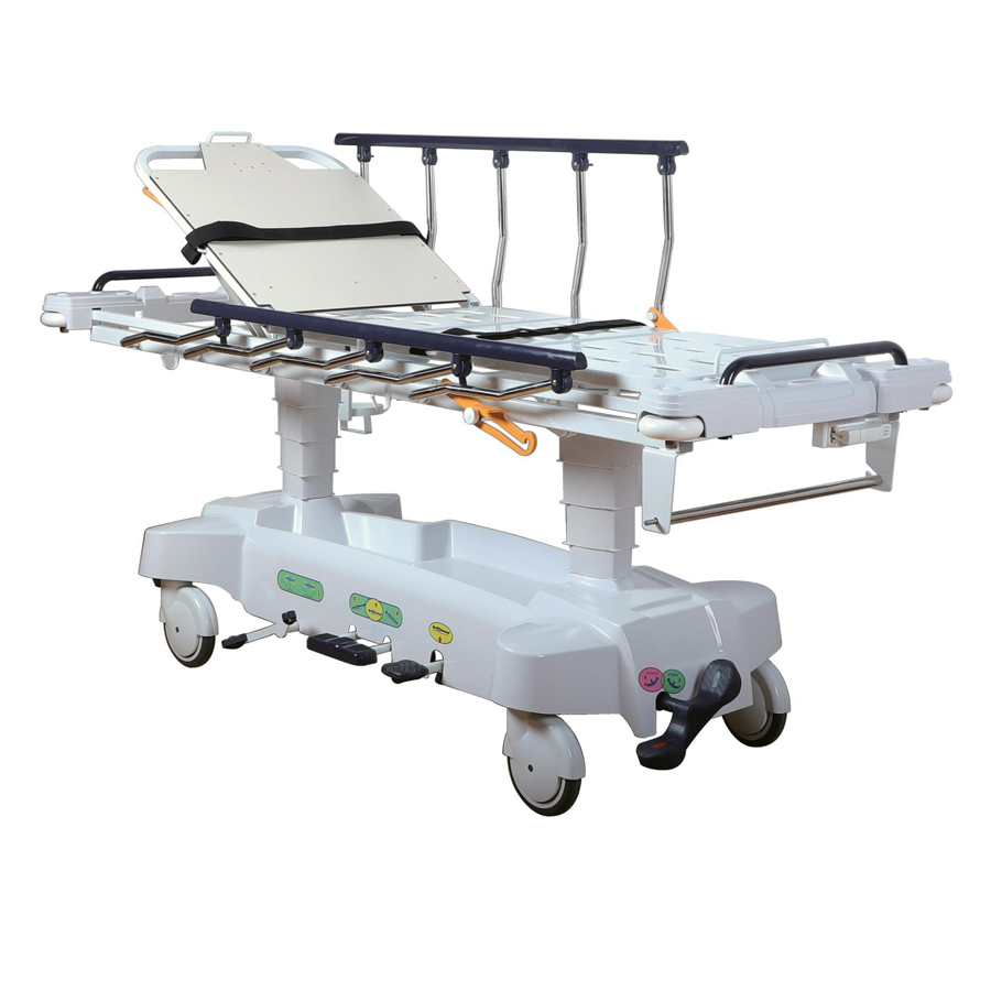 Hot-Selling Medical Adjustable Emergency Stretcher Hydraulic Translucent Stretcher Trolley