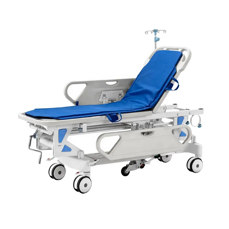 Hospital Manual Patient Transport Luxurious Central Control Emergency Patient Hydraulic Patient Stretcher Trolley
