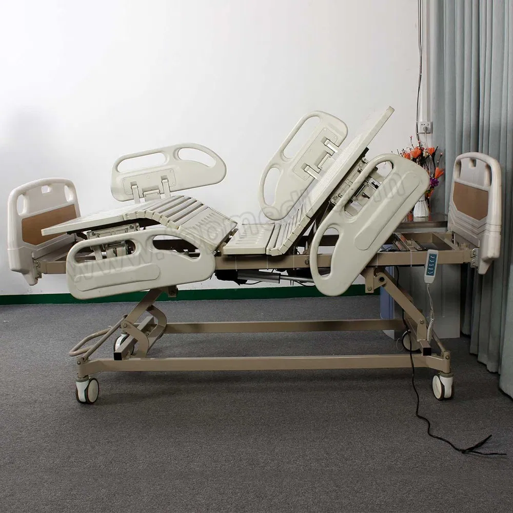 Medical Adjustable Equipment Power 5 Functions Electric Inclinable ICU Hospital Care Bed