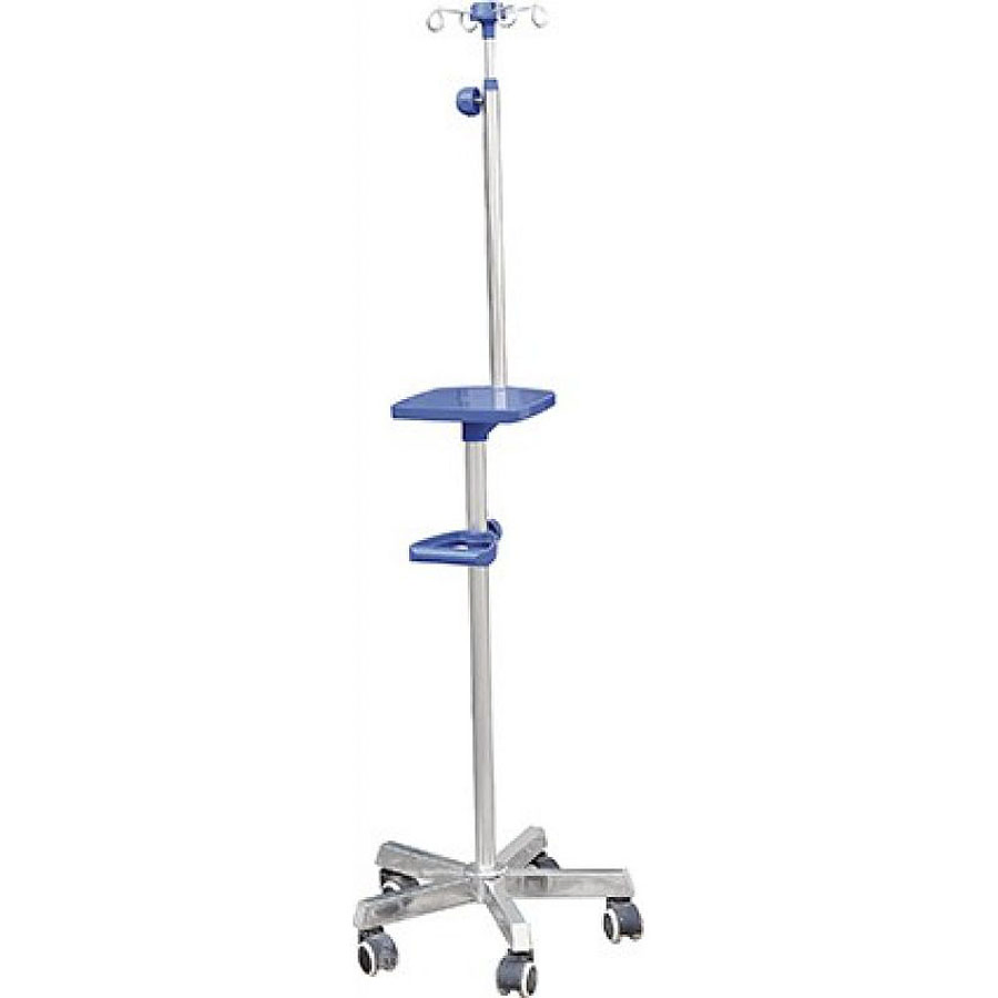 Medical Hospital Height Adjustable 5 Legs Stainless Infusion IV Pole IV Drip Stand Pole Drip Stand