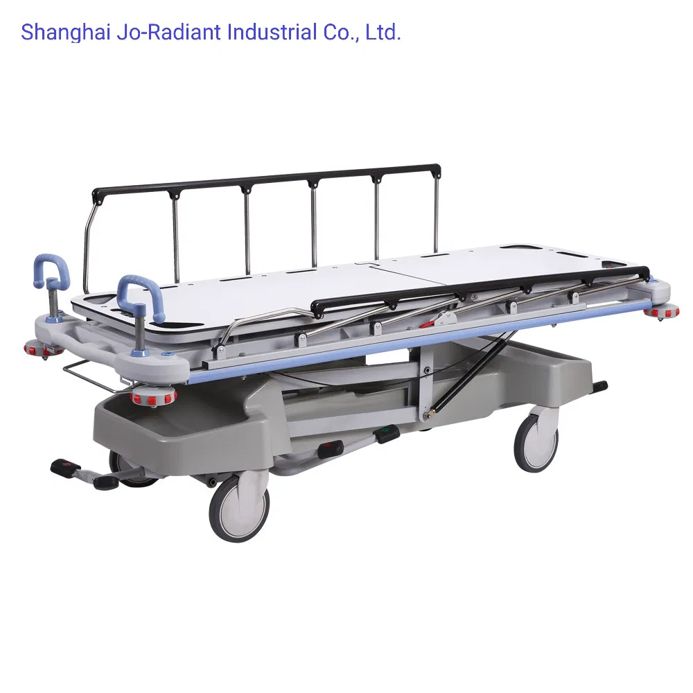 Good Quality Hospital Luxurious Hydraulic Ambulance Patient Stretcher Trolley with High Strength Connecting System