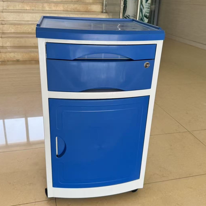 Modern Design Medical Bedside Cabinet ABS Material Hospital Furniture with Lock