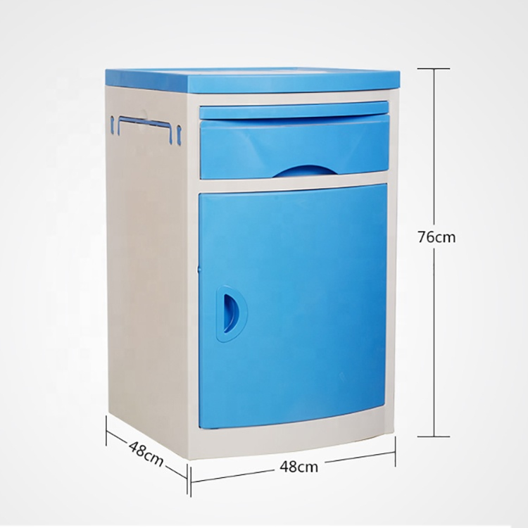 Hospital Bedside Cabinet Steel ABS Plastic Medical Bedside Cabinet