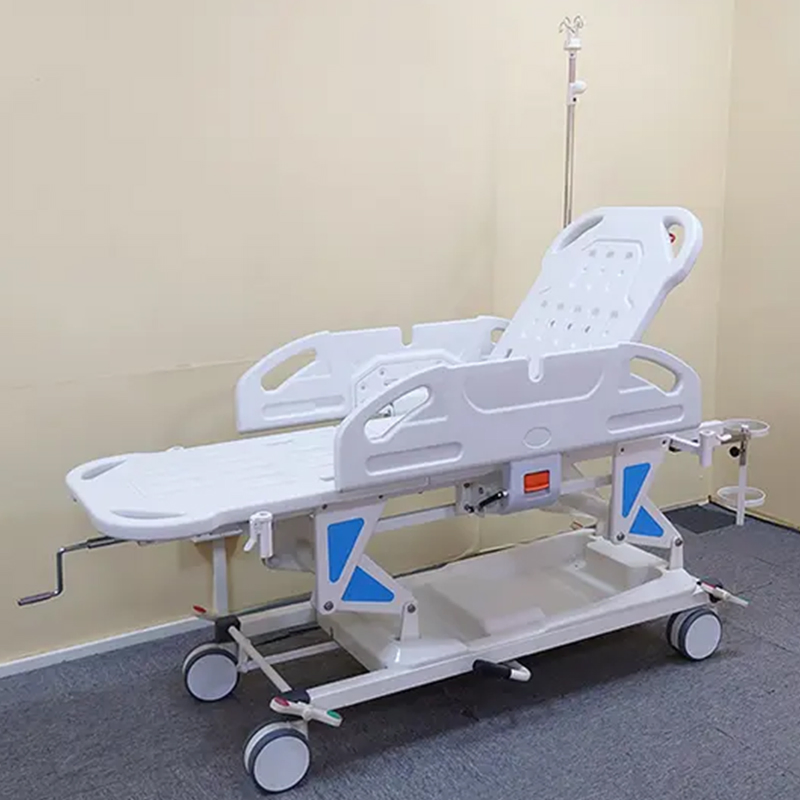 Hospital Manual Patient Transport Luxurious Central Control Emergency Patient Hydraulic Patient Stretcher Trolley