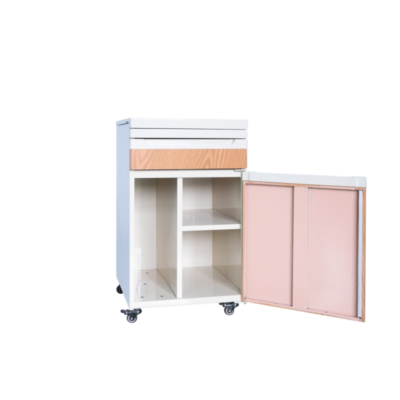 Bedside Cabinet Steel ABS Plastic Medical Bedside Cabinet