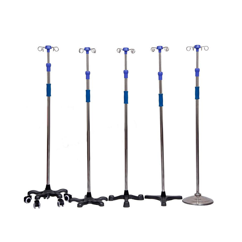 High Quality Medical Center Hospital Bed Stainless Steel Adjustable Infusion Stand IV Pole Machine