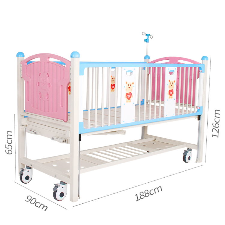 Portable Casters Newborn Medical Crib Steel Nursing Kids Pediatric Bed Babies Children Hospital Bed