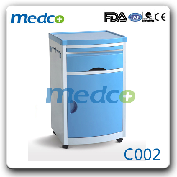 Ce ISO Medical Equipment ABS Bedside Cabinet with Wheels