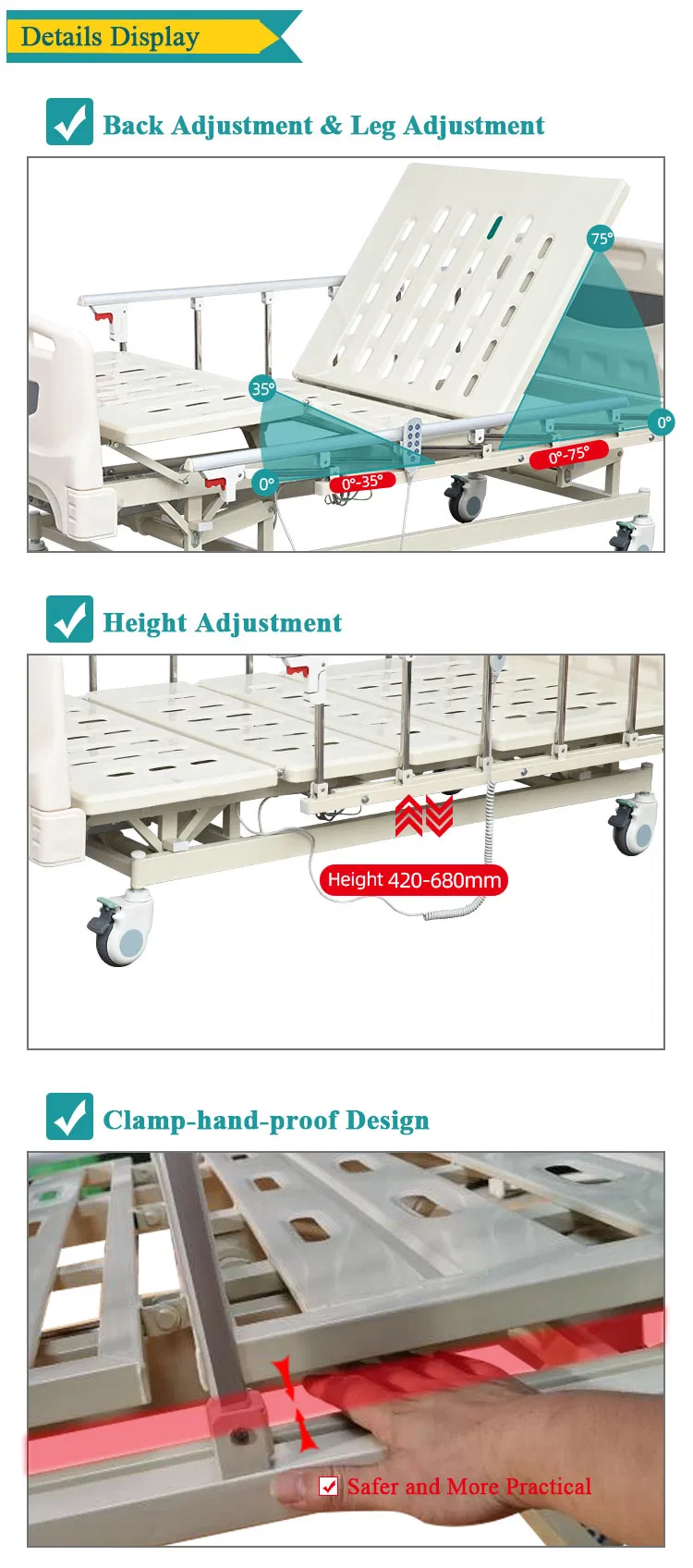 Electric Hospital Bed Detail 3