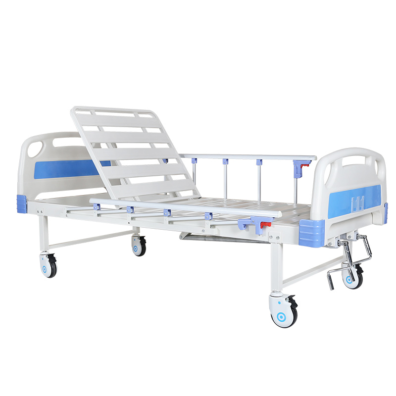 Medical Hospital Furniture 2 Cranks Manual Multi-Function Patient Nursing Bed
