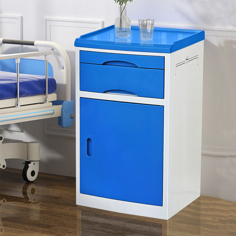 Hot Sale ABS Plastic Mobile Hospital Cabinet Clinic Furniture-Medical Bedside Locker Table
