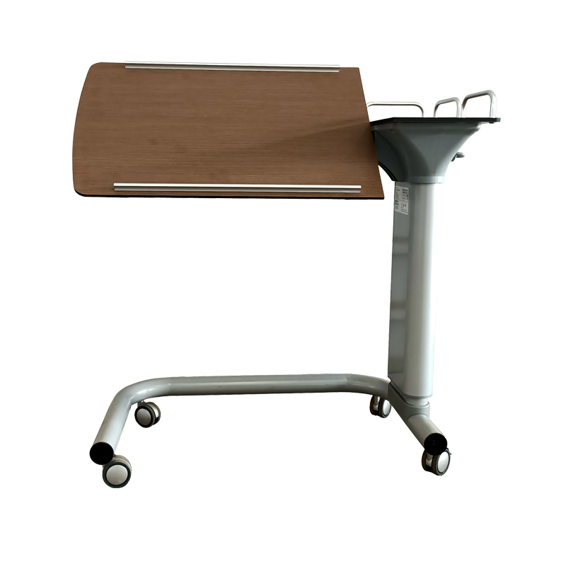 Adjustable Height Tilt Table Top Wood ABS Medical Hospital Overbed Dining Table
