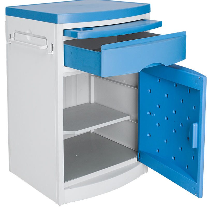 Nws02-W Movable ABS Hospital Medical Storage Medicine Bedside Cabinet