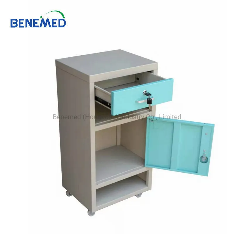 Hospital Medical Bedside Locker ABS Plastic Bedside Cabinet Bm-C0528
