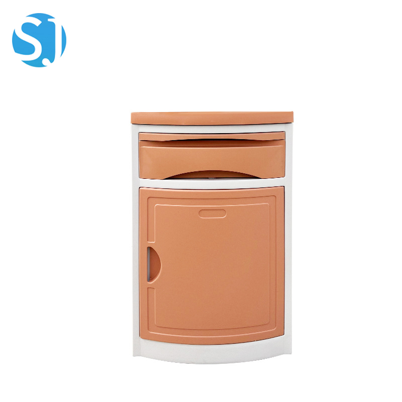 ABS Hospital Bedside Cabinet Castors Mobile Medical Locker Patient Storage Cabinet Bedside Table Ward Furniture