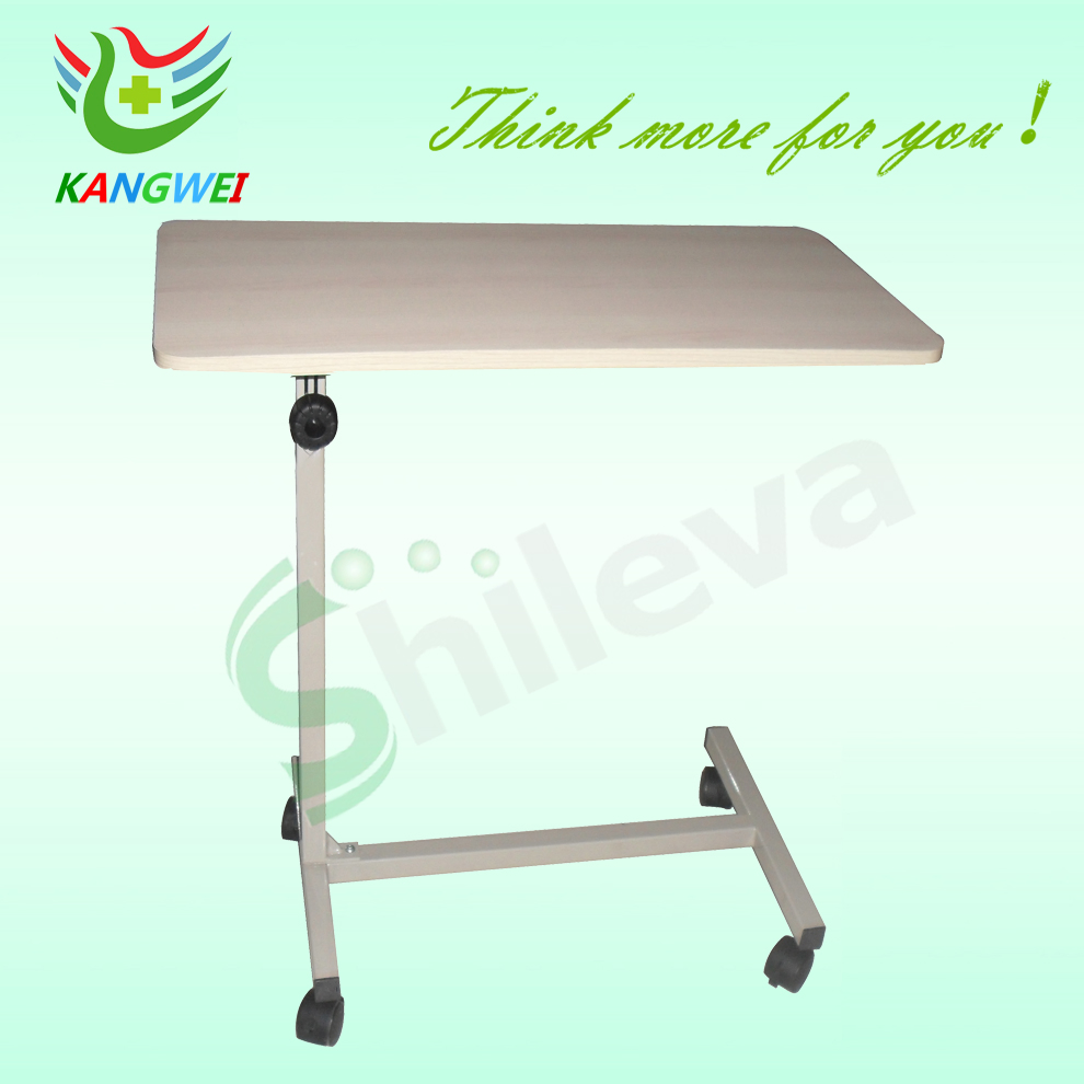 Luxurious Over-Bed Table Adjustable Height Overbed Table in Hospital