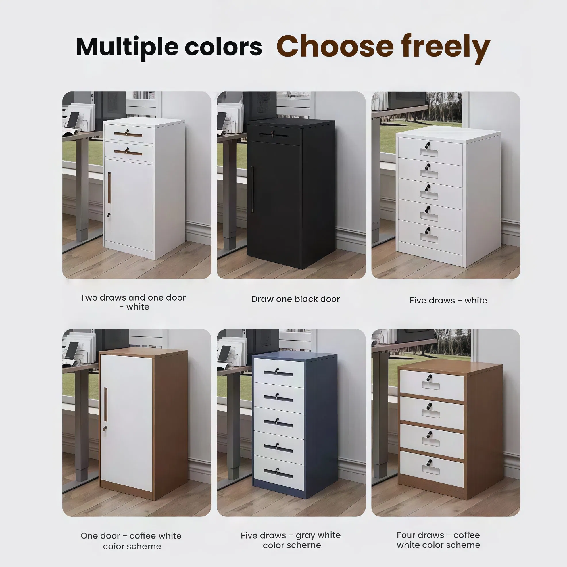 Filing Cabinet Hospital Furniture White Metal Bedside Cabinet Medical Bedside Locker