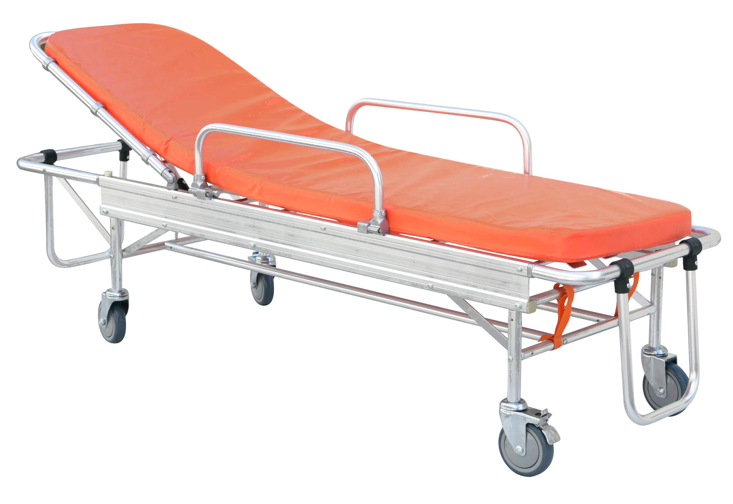 Olding Medical Aluminum Hospital Self-Loading Alloy Emergency Trolley with Scoop Stretcher Ambulance Stretcher Bed