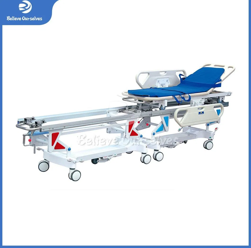 Adjustable Hospital Hydraulic Transfer Patient Stretcher Hr-Z04 Surgery Docking Vehicle Trolley