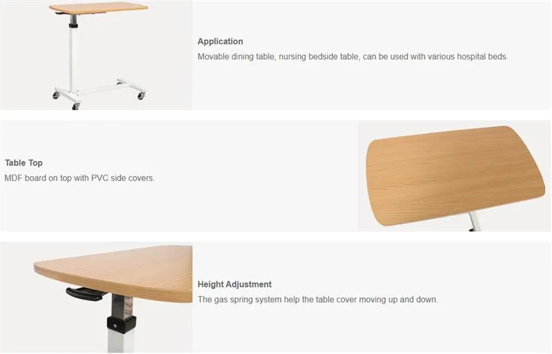 Medical Overbed Table View 1