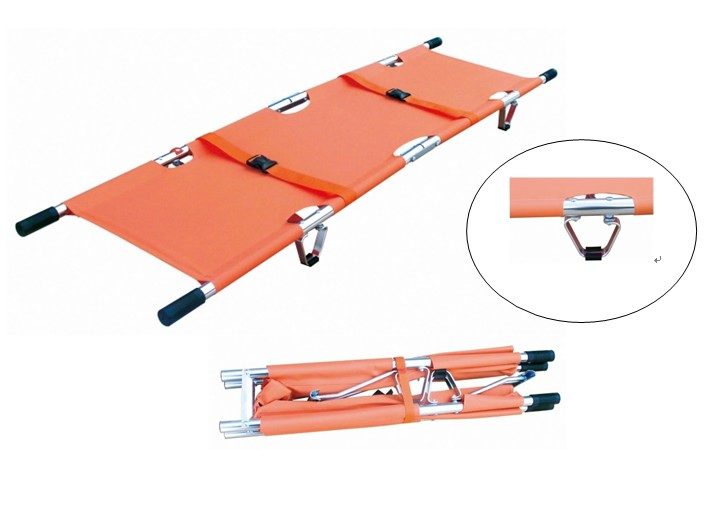 Medical Hospital Adjustable Aluminum Alloy Folding Emergency Ambulance Stretcher