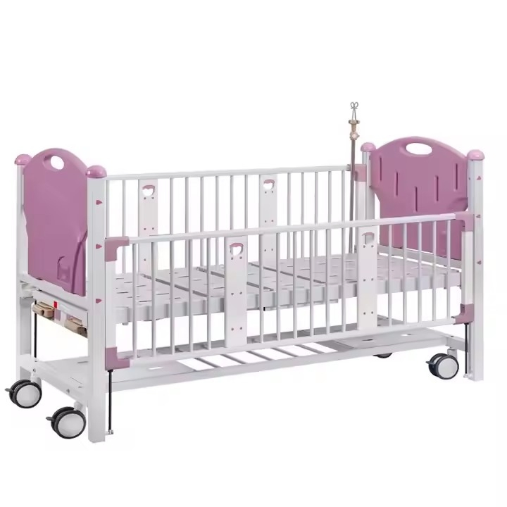 Lovely and Safety Children Nursing Bed 2 Function Adjustable Manual Hospital Pediatric Bed