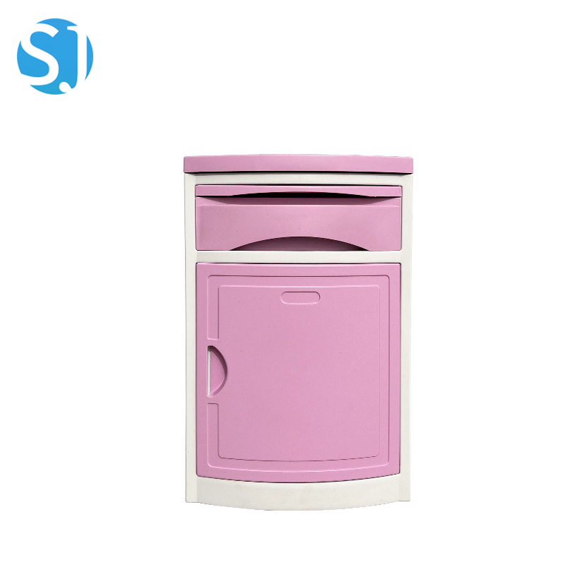 ABS Hospital Bedside Cabinet Castors Mobile Medical Locker Patient Storage Cabinet Bedside Table Ward Furniture
