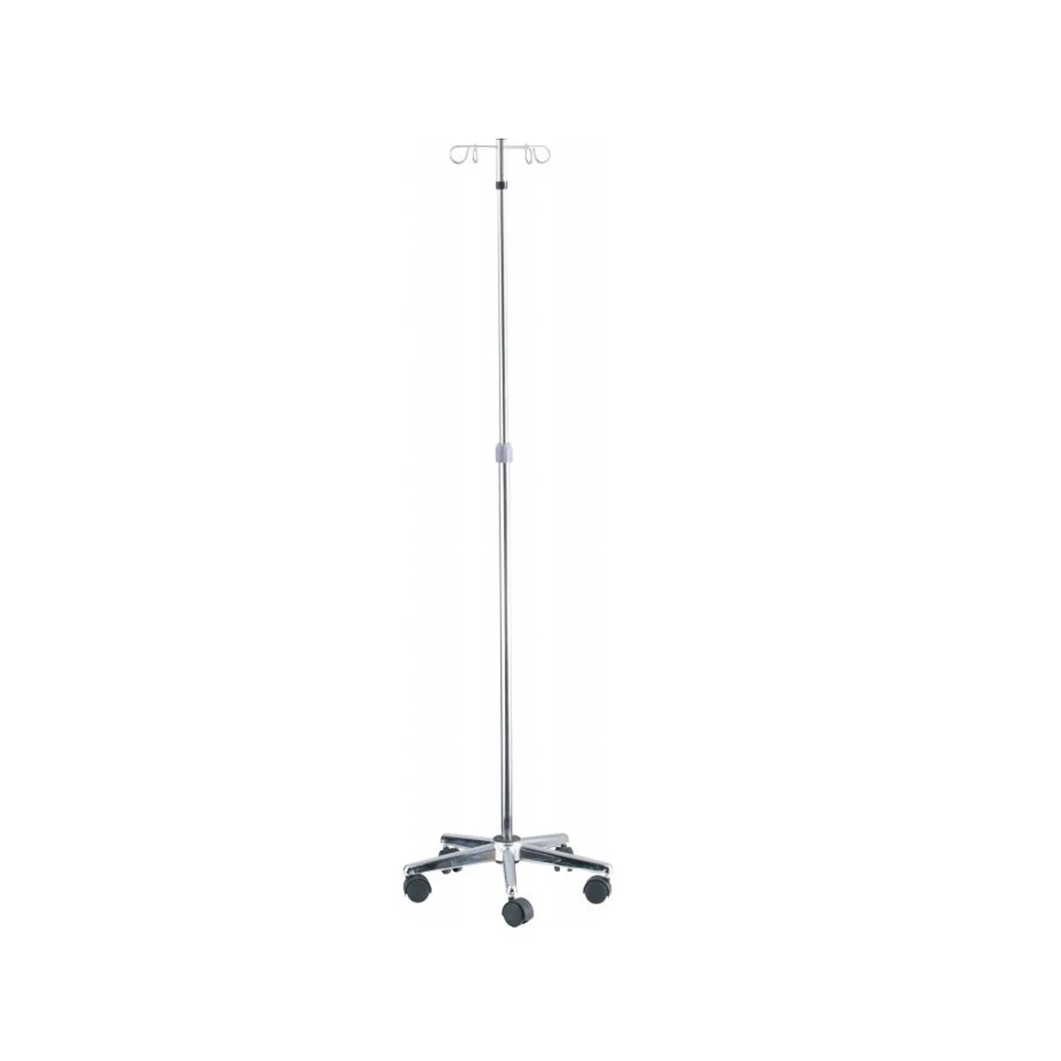 Medical Furniture 4 Hooks Stainless Steel IV Stand for Infusion