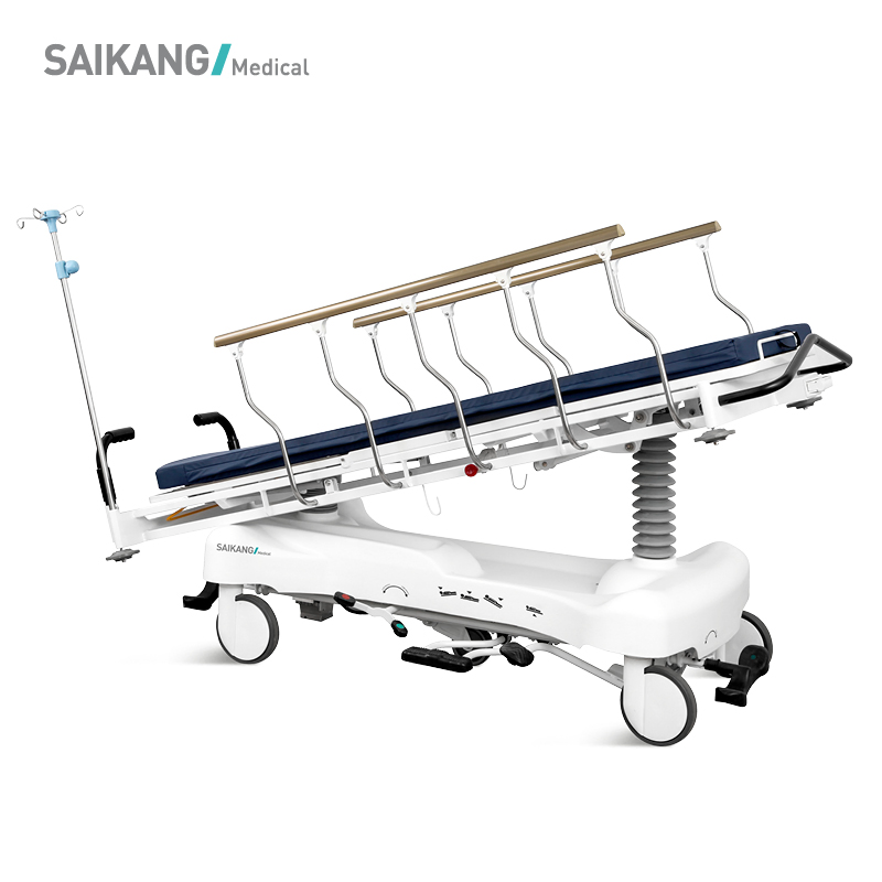 Skb041-3 Saikang Factory Multifunction Hydraulic Foldable Operation Connecting Medical Transport Patient Trolley