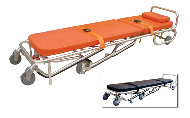 Adjustable Multi-Level Foldable Ambulance Emergency Stretcher Trolley Funeral Trolley Stretcher for Mortuary
