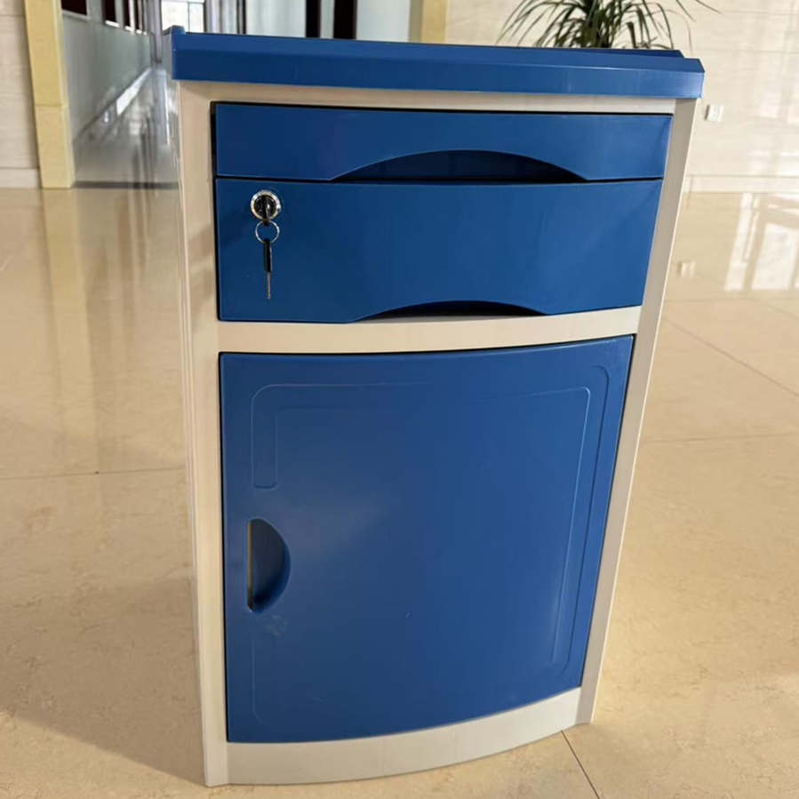 Modern Design Medical Bedside Cabinet ABS Material Hospital Furniture with Lock