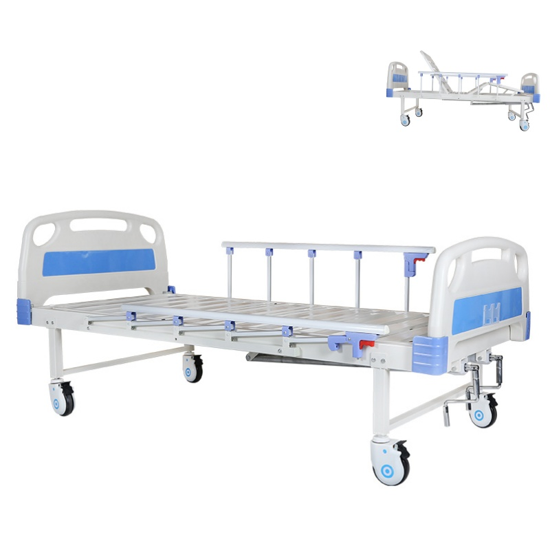 Medical Hospital Furniture 2 Cranks Manual Multi-Function Patient Nursing Bed
