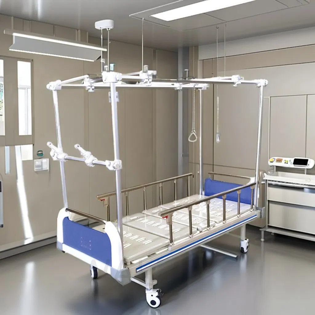 Medical Aluminum Alloy Guardrail Traction Frame Orthopedic Hospital Bed