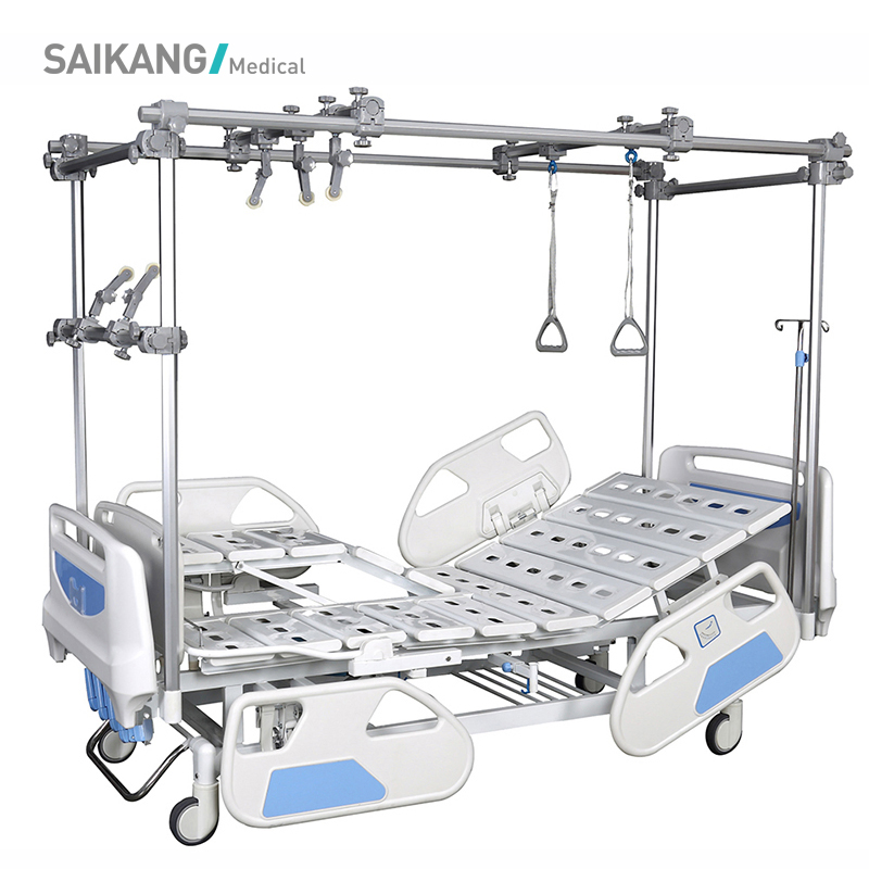 GB4e Movable Multifunction Manual Orthopedic Lumbar Traction Bed with Wheels