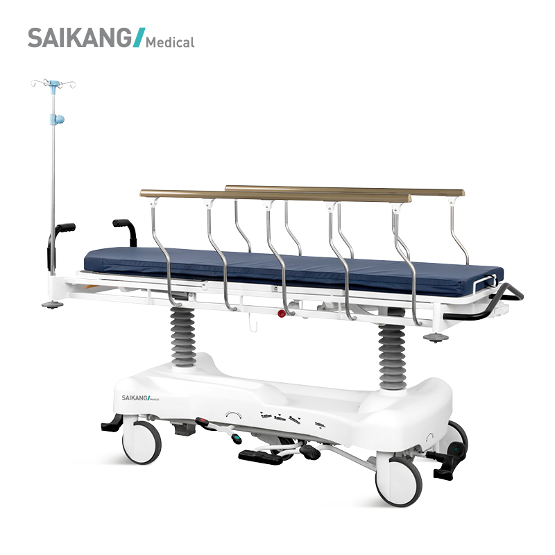 Skb041-3 Saikang Factory Multifunction Hydraulic Foldable Operation Connecting Medical Transport Patient Trolley