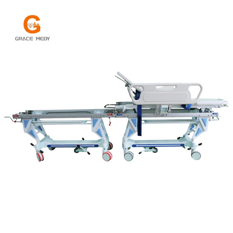 Hospital ABS Patient Transfer Trolley Stretcher for Emergency Room Hydraulic