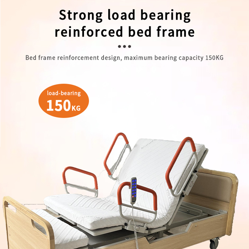 Medical Bed Home Nursing Care Multi-Function Electric Rotary Bed Wood