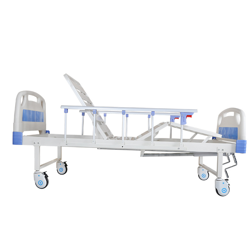 Medical Hospital Furniture 2 Cranks Manual Multi-Function Patient Nursing Bed