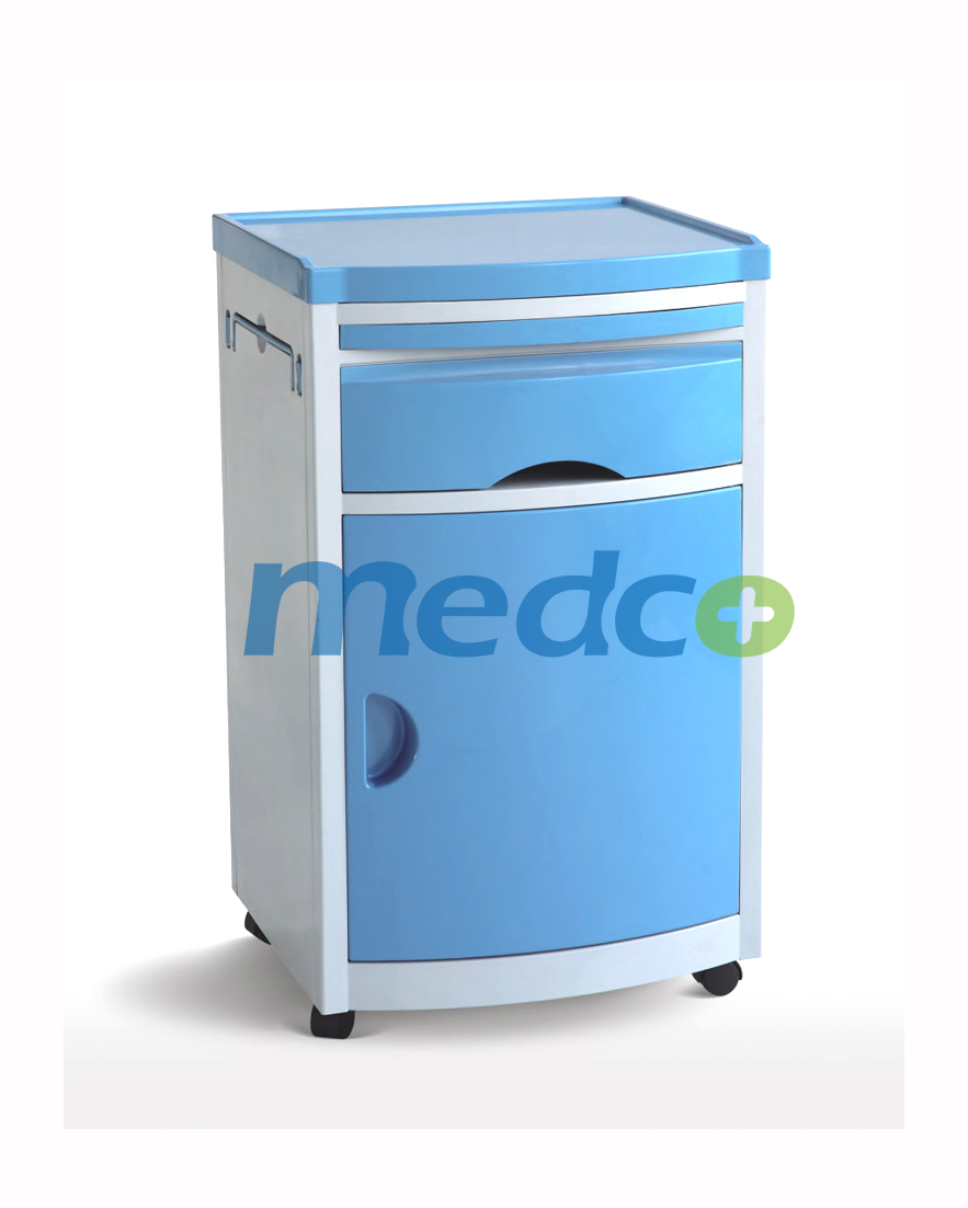 Ce ISO Medical Equipment ABS Bedside Cabinet with Wheels